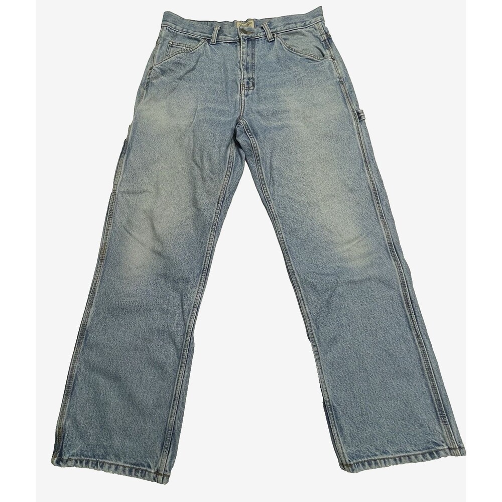 CE Schmidt Workwear Carpenter Pants Men's 34x32 Denim Blue Jeans Utility Loop